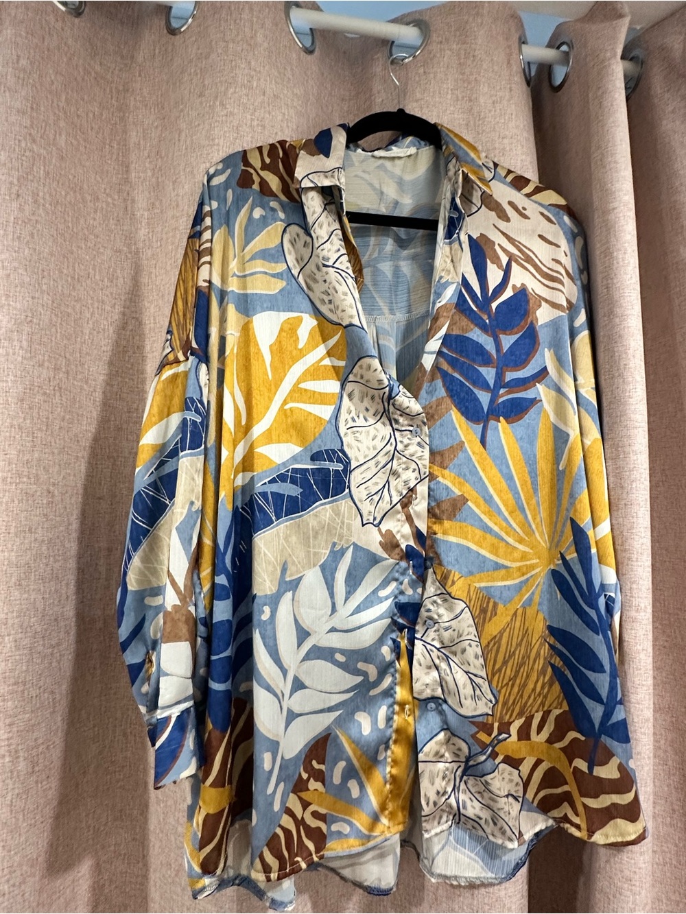Taylor Multicolor Tropical-Leaf Lightweight Shirt
